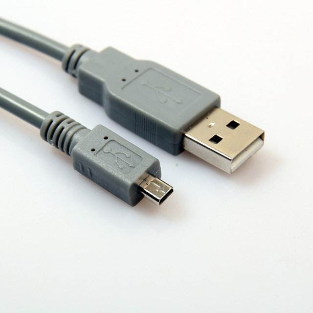 Grey Mini 8-Pin USB Digital Camera Data Cable for Sony for Nikon Olympus in Stock