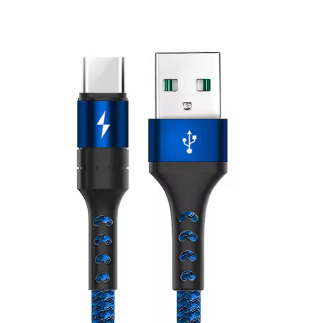 Nylon Braided USB 2.0 a to C Type-C Cable 5A Fast Charging 1m/2m/3m Daily Use Flash Charging Usb Cable Type-c
