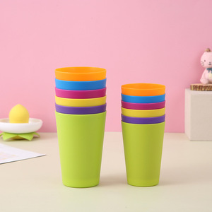 RTS anak-anak 160ML kosong warna-warni mulut lebar permukaan Matte polos plastik dapat ditumpuk cangkir Stadion - Product Image 2