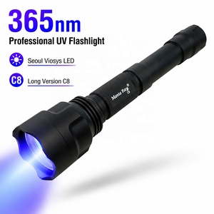 Linterna UV de 365nm y 5W, <span class=keywords><strong>Luz</strong></span> Negra LED para Detección de Fugas, Curado UV, Manchas de Orina de Mascotas, Inspección <span class=keywords><strong>Forense</strong></span> C8 2x18650 - Product Image 1