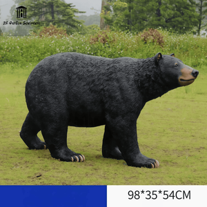 Estatua de Oso Negro de Fibra de Vidrio Personalizada para Parques de Atracciones, Zoológicos y Exteriores, Producto para el Hogar - Product Image 4