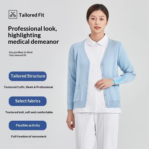 Uniformi a Maniche Lunghe per Infermiere Dssyon, Alta Qualità, Fornitura ODM, Uniforme <span class=keywords><strong>da</strong></span> <span class=keywords><strong>Infermiera</strong></span> Calda in Poliestere Lavorato a Maglia - Product Image 2