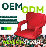 Chaise de stade extérieure ODM&OEM Iron Moon, légère, durable, accoudoirs extra rembourrés, poignée de transport, pour le parc, le camping, les événements sportifs