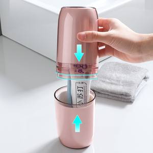 Taza de enjuague bucal de viaje, taza de cepillado, equipo de viaje multifuncional y portátil, tarro dental, juego de caja de aseo y almacenamiento - Product Image 2