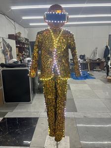 Traje de Espejo Flamenco con Robot, Zancos, Luces LED RGB, Casco y Espejos de Cuerpo Completo para Espectáculos, Discotecas y Desfiles - Product Image 6