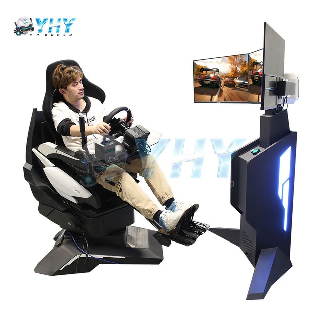 Ultimate Racing Professional Motion Racing Simulator Cockpit Driving Simulator Chair With 3*32" Narrow Bezel Monitor