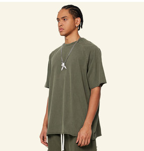 T-shirt tricoté de luxe pour homme 2025 – Coupe ample, streetwear personnalisé, 100 % coton, manches courtes oversize, unisexe, épais et respirant - Product Image 1