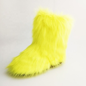 Stivali in Pelliccia Sintetica alla Moda per Adulti e Bambini, Scarpe Invernali per Donne e Ragazze, Stivali Viola - Product Image 2