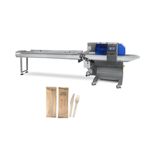 Máquina de Envasado Flow <span class=keywords><strong>Pack</strong></span> Horizontal Tipo Cadena para Cuchillos, Tenedores y Cucharas, Máquina de Envasado Flow <span class=keywords><strong>Pack</strong></span> Tipo Almohada para Alimentos, <span class=keywords><strong>Galletas</strong></span>, Dulces y Barras de Chocolate - Product Image 1