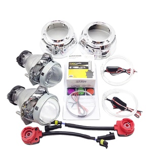 Projecteur de lampe frontale pour <span class=keywords><strong>Hella</strong></span> 3r g5 HID D1S D3S D4S D2S, couvercle, yeux d'anges, 3.0 pouces - Product Image 1