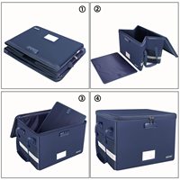 Caja de Archivos Plegable Ignífuga con Tira Reflectante Nocturna y Candado Organizador de Archivos Portátil