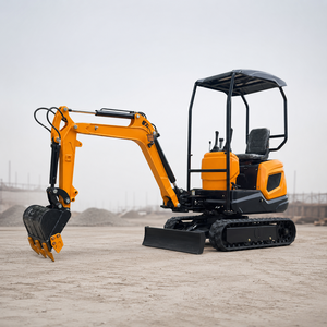 Mini-excavatrice avec accessoires marteau, tarière, ramasseur et grappin pour l'agriculture, la construction et la démolition - Product Image 1