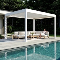 Pergola Amas 6x5, pergola en aluminium 5x5, pergola blanche et noire