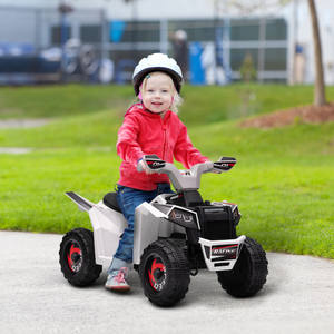 Scooter électrique pour enfants 6V, <span class=keywords><strong>quad</strong></span>, avec fonction marche avant et arrière, roues résistantes à l'usure, pour les enfants de <span class=keywords><strong>18</strong></span> à 36 <span class=keywords><strong>mois</strong></span>, blanc, en stock aux États-Unis - Product Image 5