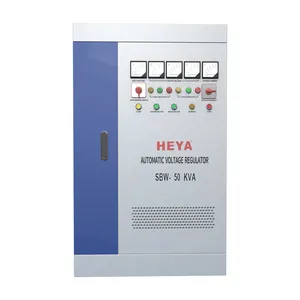 SBW-50KVA régulateur de tension automatique compensé par puissance industrielle/stabilisateur triphasé AC 380V entrée 50Hz fréquence LCD