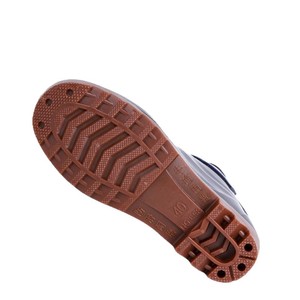 Bottes de pluie imperméables unisexes épaissies antidérapantes à talon bas pour usage extérieur, couleur unie, à bordure pliante, à enfiler - Product Image 4