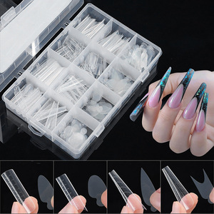 New Product 288 pieces/box French <b>Nail</b> Tip Soft Dual-mode <b>Nail</b> <b>Extension</b> <b>Nail</b> Mold Capsule Artificial <b>Nail</b> Patch Product - Product Image 3