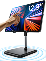 LISEN Support en aluminium et métal Support de téléphone portable Support magnétique réglable pour tablette pour iPad de bureau