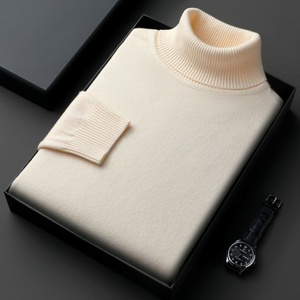 Suéter de cuello alto de punto grueso y cálido para hombre, estilo casual, venta al por mayor - Product Image 2