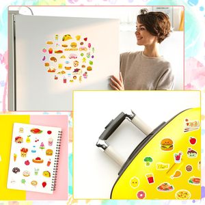 Bonitas pegatinas de comida para aperitivos, <span class=keywords><strong>hamburguesas</strong></span>, pizza, donas, regalos de fiesta, álbumes de regalo, decoraciones para envolver regalos, etiquetas de embalaje - Product Image 2