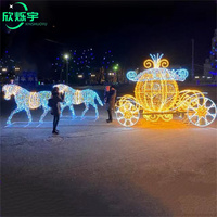 Grandes lumières décoratives de renne de Noël LED 3D Outdoor Park