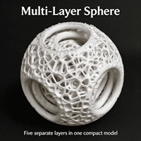 Balle fantôme rotative à 5 couches imprimée en 3D, jouet de bureau anti-stress, gadget de bureau, nouveauté sensorielle, spinner anti-stress, cadeau créatif