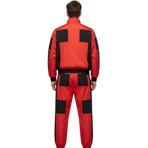 Ensemble de survêtement vintage tissé style course à blocs de couleurs audacieux, séchage rapide, haut de gamme pour hommes - Choix ODM - Product Image 2