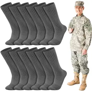 Outdoor Maximum Cushion Over-Calf Jungle Green Cotton Customized Boot Socks Tactical Socks