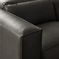 Canapés modulaires en cuir véritable de style moderne, conçus spécifiquement pour les salons, les salles de séjour et les zones de réception
