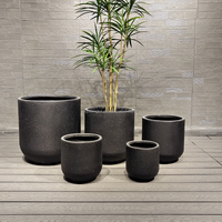 Approvisionnement direct d'usine grand jardin intérieur extérieur plante poterie fibre argile Pot de fleur jardinière grande jardinière intérieure extérieure