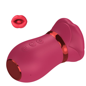 Kırmızı dudaklar vibratör USB Mag şarj 3-Speed emme dil yalama titreşimli Vibrating tor yetişkin seks oyuncakları toptan - Product Image 4