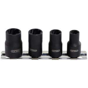 KS TOOLS - 913.1450 1/4'' Spiral-Profil <b>socket</b> set, 8-13mm (4 pcs) - EAN 4042146107669 <b>IMPACT</b> <b>SOCKETS</b> AND ACCESSORIES - Product Image 1