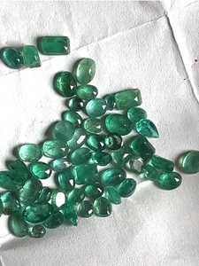 Lot en vrac de pierres précieuses d'émeraude naturelle zambienne à taille mixte, 65 carats, émeraude verte en vrac pour la fabrication de bijoux, vente en gros - Product Image 5