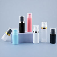 Flacon Airless PP givré noir, rose, bleu, blanc, noir, avec pompe pulvérisatrice, pour lotion, 5ml, 10ml, 15ml