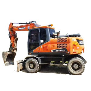 Excavatrices sur pneus Doosan DH140 DX140 d'occasion de bonne qualité, excavatrices coréennes Doosan d'occasion, pelle de 14 tonnes, matériel de construction - Product Image 1