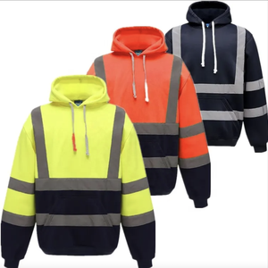 ANSI Clase 3 Hi Vis Sudadera con capucha Logotipo personalizable EN ISO Chaleco de trabajadores de alta visibilidad Ropa DE SEGURIDAD reflectante ANSI de manga larga - Product Image 1