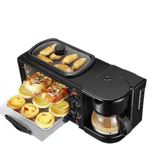 3-en-1f steak oeuf friture pain grillé cafetière ménage petit déjeuner machine machine