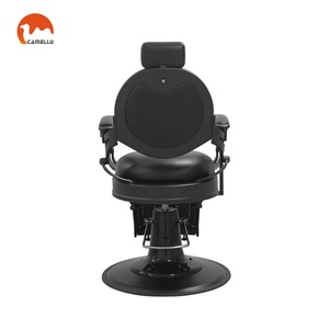 Fauteuil de Salon Vintage Noir Inclinable Hydraulique pour Hommes - Poste de Coiffure - Product Image 6
