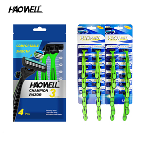 HAOWELL P04302 Afeitadora Desechable de Tres Cuchillas, Maquinilla de Afeitar de Goma de Plástico con Lubricante <span class=keywords><strong>AMAZON</strong></span> <span class=keywords><strong>para</strong></span> <span class=keywords><strong>Hombre</strong></span> y Mujer - Product Image 6