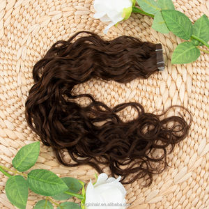 Extensions de cheveux humains vierges russes Remy à cuticules intactes, à fixer avec du ruban adhésif, double épaisseur - Product Image 2