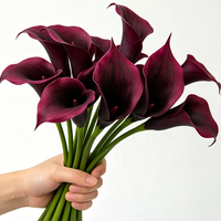 Новинка: Искусственные цветы Calla Lily из высококачественного ПУ, 68 см, красные, для украшения свадебных проходов