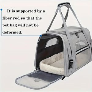 New Large Capacity Portable Cat Bag Breathable and Convenient Car <b>Pet</b> Bag Fashion Solid Color Single-shoulder Dog <b>Backpack</b> - Product Image 5