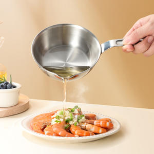 <span class=keywords><strong>Mini</strong></span> réchaud à huile et beurre en acier inoxydable 316 avec deux becs verseurs, compatible lait, soupe, œufs, petit réchaud à sauce - Product Image 4