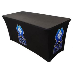 Traditional Style Portable Cloth <b>6Ft</b> Fitted <b>Table</b> Covers for Events Custom Print Durable Thick Fabric Promotion Fast - Product Image 2