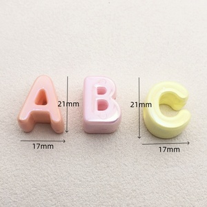 Cuentas Acrílicas con Letras del Alfabeto con Recubrimiento UV, 26 Letras, Cuentas Sueltas con Orificio Grande para Joyería Personalizada DIY - Product Image 6