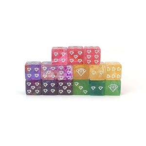 Acrílico con Patrón de Diamantes Blancos y Morados de 3 Colores para Dados de Juegos de Mesa RPG - Product Image 2
