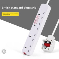 Multiprise parasurtenseur 4 prises norme britannique 13A 250V, rallonge électrique 4 prises CA, alimentation directe usine