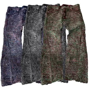 DIZNEW Vente à chaud de vêtements de style de rue 2024 Fabricant de jeans baggy stretch pantalon d'occasion pour homme