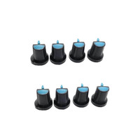 Boutons de pédale de guitare CNC personnalisés (lot de 4) - Boutons de guitare moletés 6 mm avec axe 18T 14x17 mm