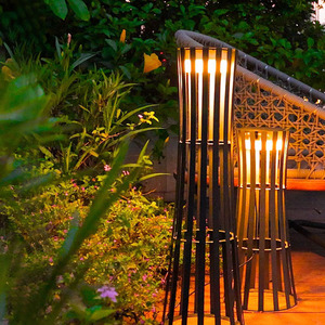 Lampe solaire de jardin en acier inoxydable étanche IP54 avec télécommande pour cour extérieure, <span class=keywords><strong>lampadaire</strong></span> LED - Product Image 2